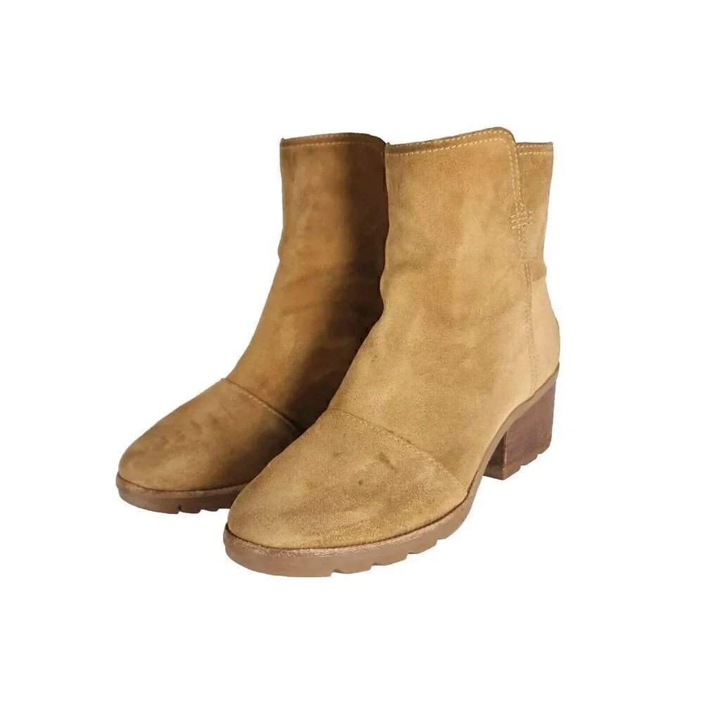 Sorel Women's Kate US 8 Brown Suede Waterproof Side Zip Boots Booties